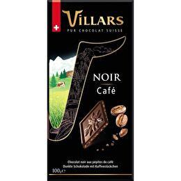 VILLARS Chocolat noir aux éclats de café