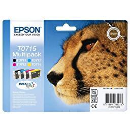 EPSON Cartouche d'encre T0715 pack guépard bk/c/m/y