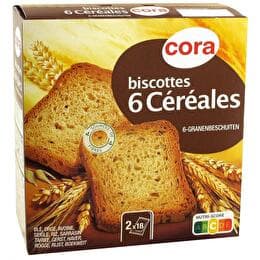 CORA Biscotte 6 céréales x36