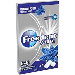 FREEDENT White - Chewing-gum menthe forte 5 x 10 dragées