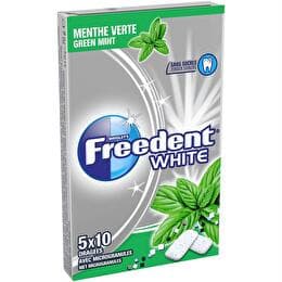 FREEDENT White - Chewing-gum menthe verte 5 x 10 dragées