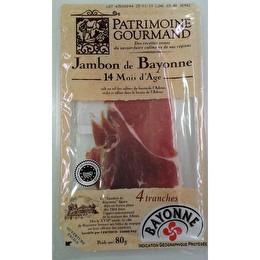 PATRIMOINE GOURMAND Jambon De Bayonne 4 tranches