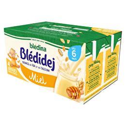 BLÉDINA Blédidéj - Céréales lactées saveur miel dès 6 mois 4x250ml