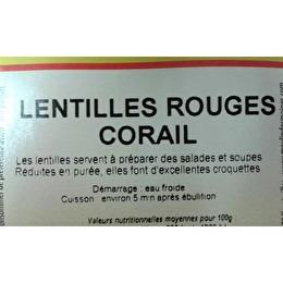 NATURALINE Lentilles rouge corail BIO