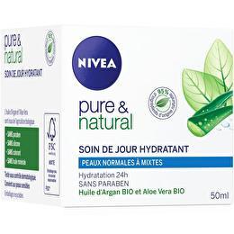 NIVÉA Pure & Natutal Soin Hydratant Jour Peaux Normales Et Mixtes  50Ml