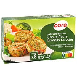 CORA Palets de légumes choux fleurs brocolis & carottes x8