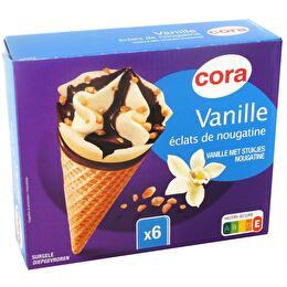 CORA Cône glacé vanille x6
