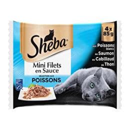 SHEBA Repas pour chat mini filets en sauce
