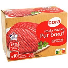 CORA Steak haché x10  15% MG