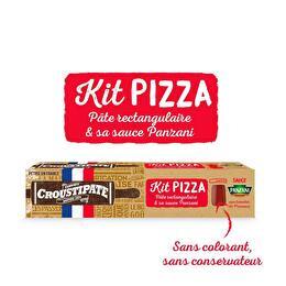 CROUSTIPÂTE Kit pizza pâte rectangulaire et sa sauce Panzani