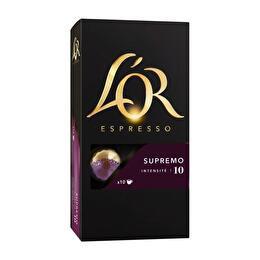 L'OR Capsules café espresso supremo intensité 10 x10