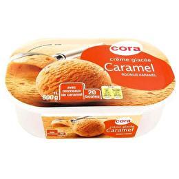 CORA Crème glacée au caramel avec des morcaux de caramel