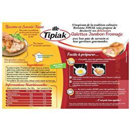 TIPIAK Galettes jambon fromage