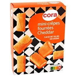 CORA Mini crepes fourrees cheddar cora degustation 65g