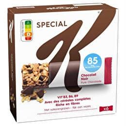 SPÉCIAL K KELLOGG'S Barre de céréales au chocolat noir x 6