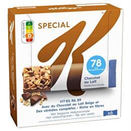 KELLOGG'S Spécial K   Barres de céréales chocolat au lait x 6