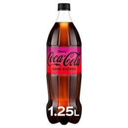 COCA-COLA Soda à base de cola cerise sans sucres