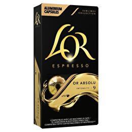L'OR Capsules café espresso or jaune x10