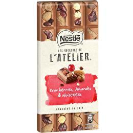 LES RECETTES DE L'ATELIER NESTLÉ Chocolat au lait aux cranberries noisettes et amandes