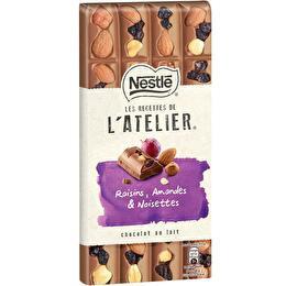 LES RECETTES DE L'ATELIER NESTLÉ Chocolat au lait aux raisins noisettes et amandes