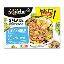 SALADE & COMPAGNIE SODEBO Salade Stockholm pâtes, crudités, oeuf, tartare de saumon fumé