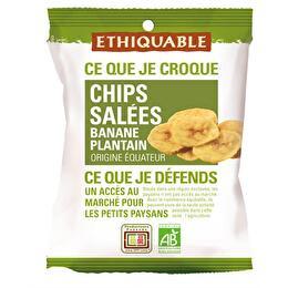 ETHIQUABLE Chips salées banane plantain BIO