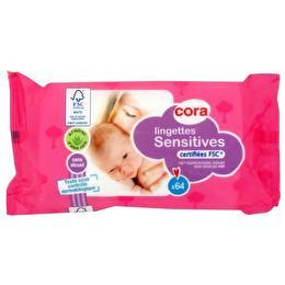 CORA Lingettes bébé sensitive certifiées FSC
