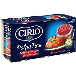 CIRIO Pulpe de tomates fine 100 % origine 1/2 x 3