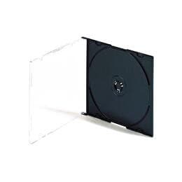 T'NB 10 boitiers slim transparents avec plateau noir pour 1 cd