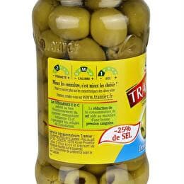 TRAMIER Olives vertes dénoyautées - 25% de sel