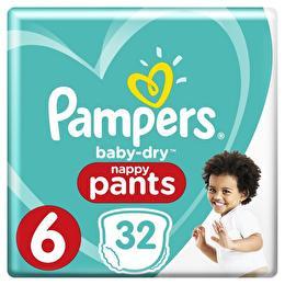 PAMPERS Culottes T6 +16kg x32