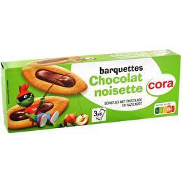 CORA Barquettes chocolat/noisettes