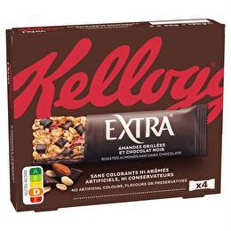 KELLOGG'S Extra Barre aux cacahuètes extra choco amande x 4