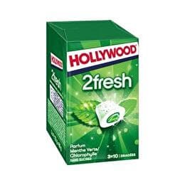 HOLLYWOOD 2 Fresh Chewing gum menthe verte chlorophylle x3