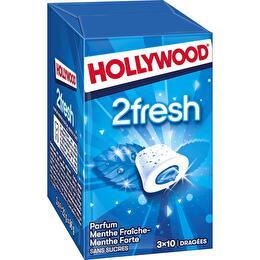 HOLLYWOOD 2 Fresh Chewing gum menthe fraîche/ forte x3