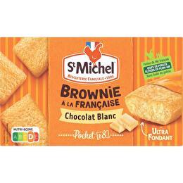 ST MICHEL Mini brownie au chocolat blanc x 8
