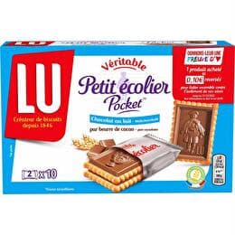 PETIT ÉCOLIER LU Petit beurre avec tablette de chocolat au lait format pocket