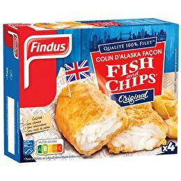 FINDUS Filet de colin façon fish and chips x 4