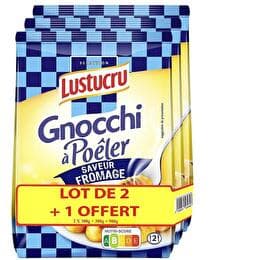 LUSTUCRU Gnocchi à poêler saveur fromage - 2 + 1 offert