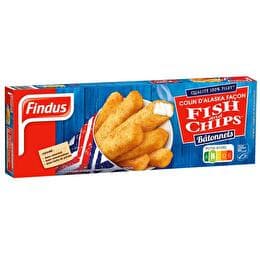 FINDUS Bâtonnet de colin d'Alaska façon fish and chips x 13