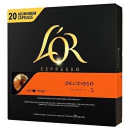 L'OR Capsules espresso delizioso intensité 5 x20