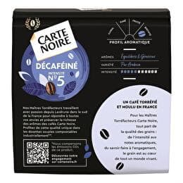 CARTE NOIRE Dosettes café moulu décaféiné N°5 x36