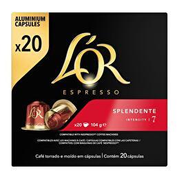 L'OR Capsules café espresso splendente intensité 7  x20