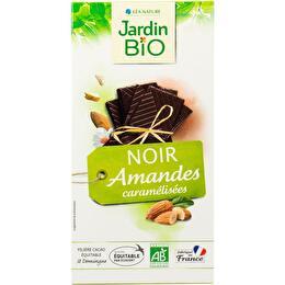 JARDIN BIO ÉTIC Chocolat noir Amandes caramélisées BIO