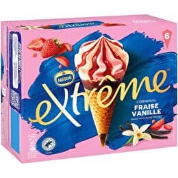 EXTRÊME NESTLÉ Cône glacé vanille sauce fruits rouges