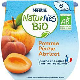 NATURNES NESTLÉ Naturnes - Compote pomme pêche abricot BIO dès 6 mois