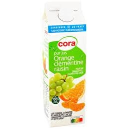 CORA Pur jus orange, clémentine et raisin blanc