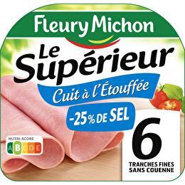 FLEURY MICHON Jambon le supérieur -25 % de sel 6 tranches