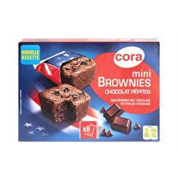CORA Mini brownie chocolat pépites x8