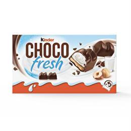KINDER Chocolat chocofresh au lait fourré lait et noisette  x5